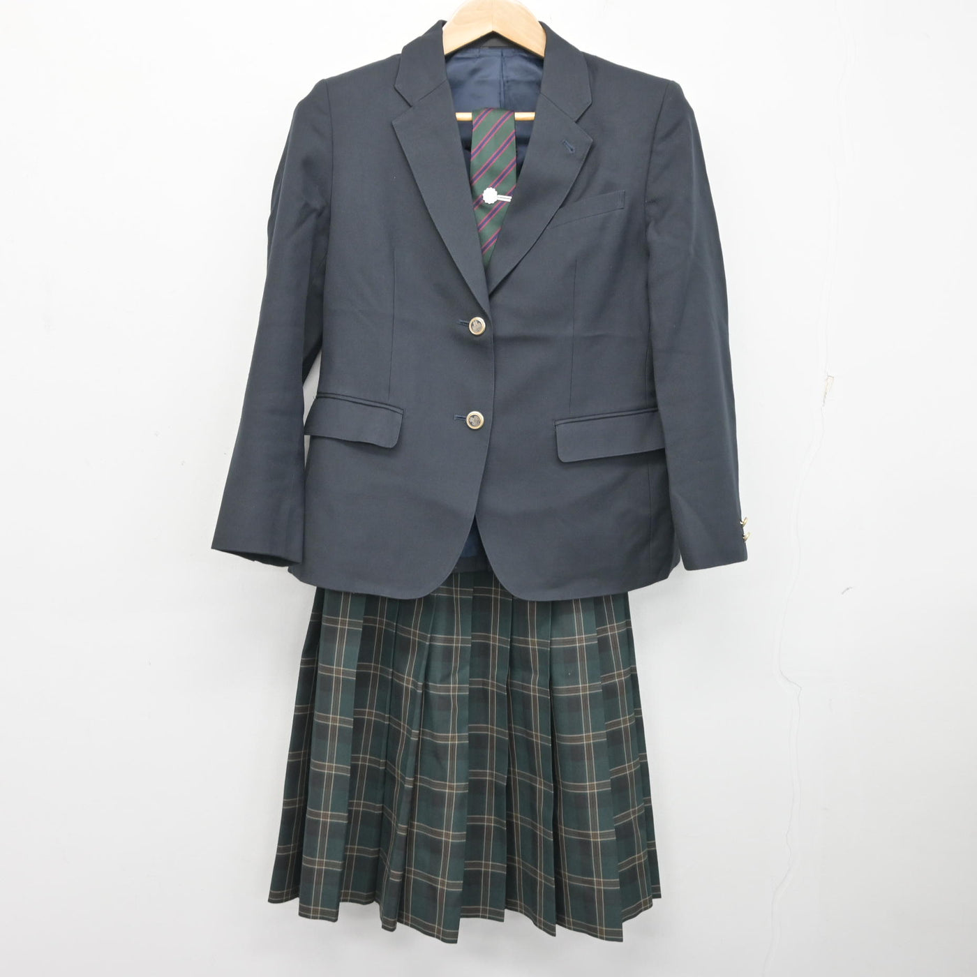 中古】兵庫県 三田西陵高等学校 女子制服 4点 (ブレザー・ニット
