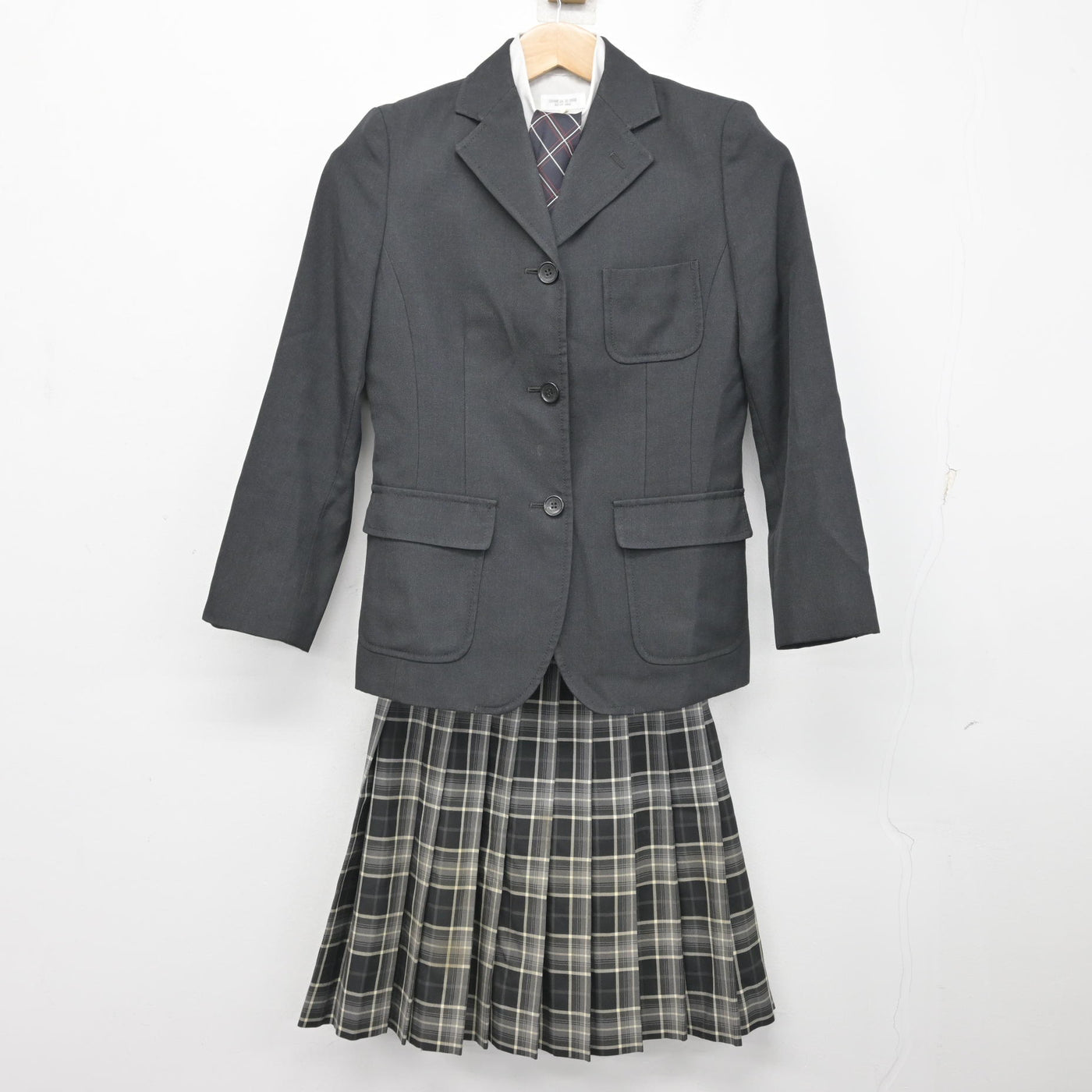 中古】兵庫県 神戸龍谷中学校高等学校 女子制服 4点 (ブレザー・シャツ 