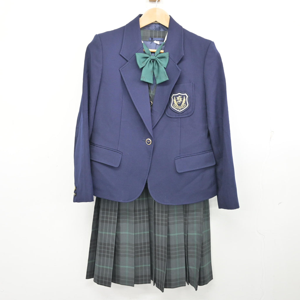 ほぼ未使用　専修大学松戸幼稚園　制服　ブレザー 中古】千葉県 専修大学松戸高等学校 女子制服 4点 (ブレザー・ベスト