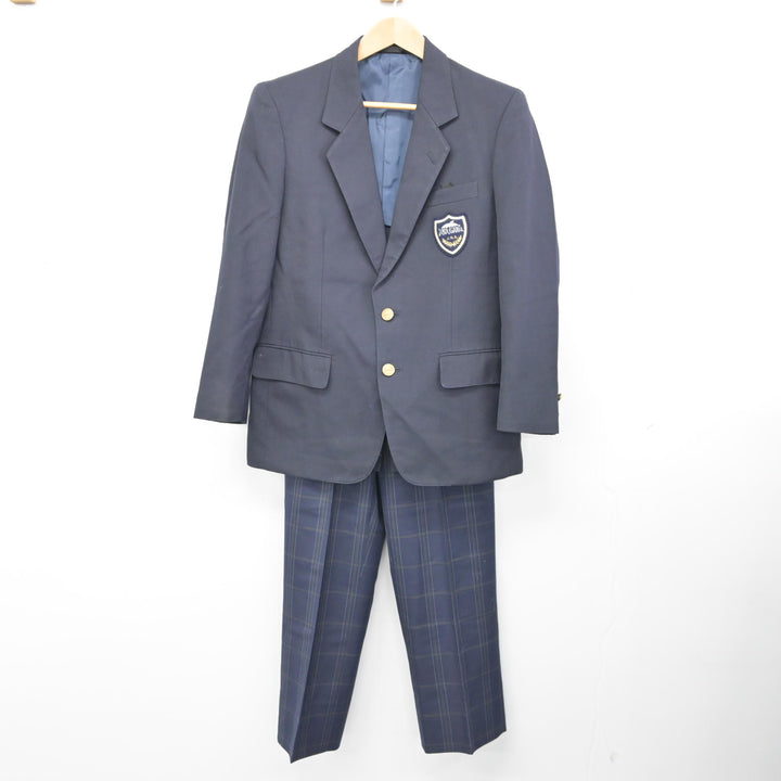 姿川中学校男子ブレザー(リユース品) 中古】神奈川県 中川中学校 男子制服 3点 (ブレザー・ズボン) sf105963