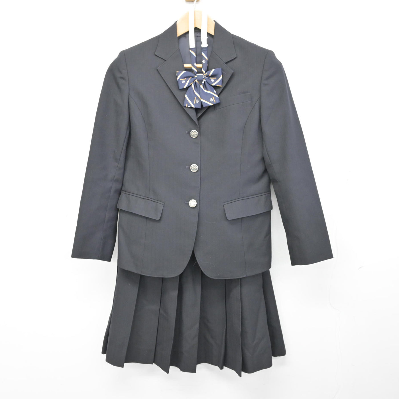 中古】大阪府 天王寺高等学校 女子制服 3点 (ブレザー・スカート 