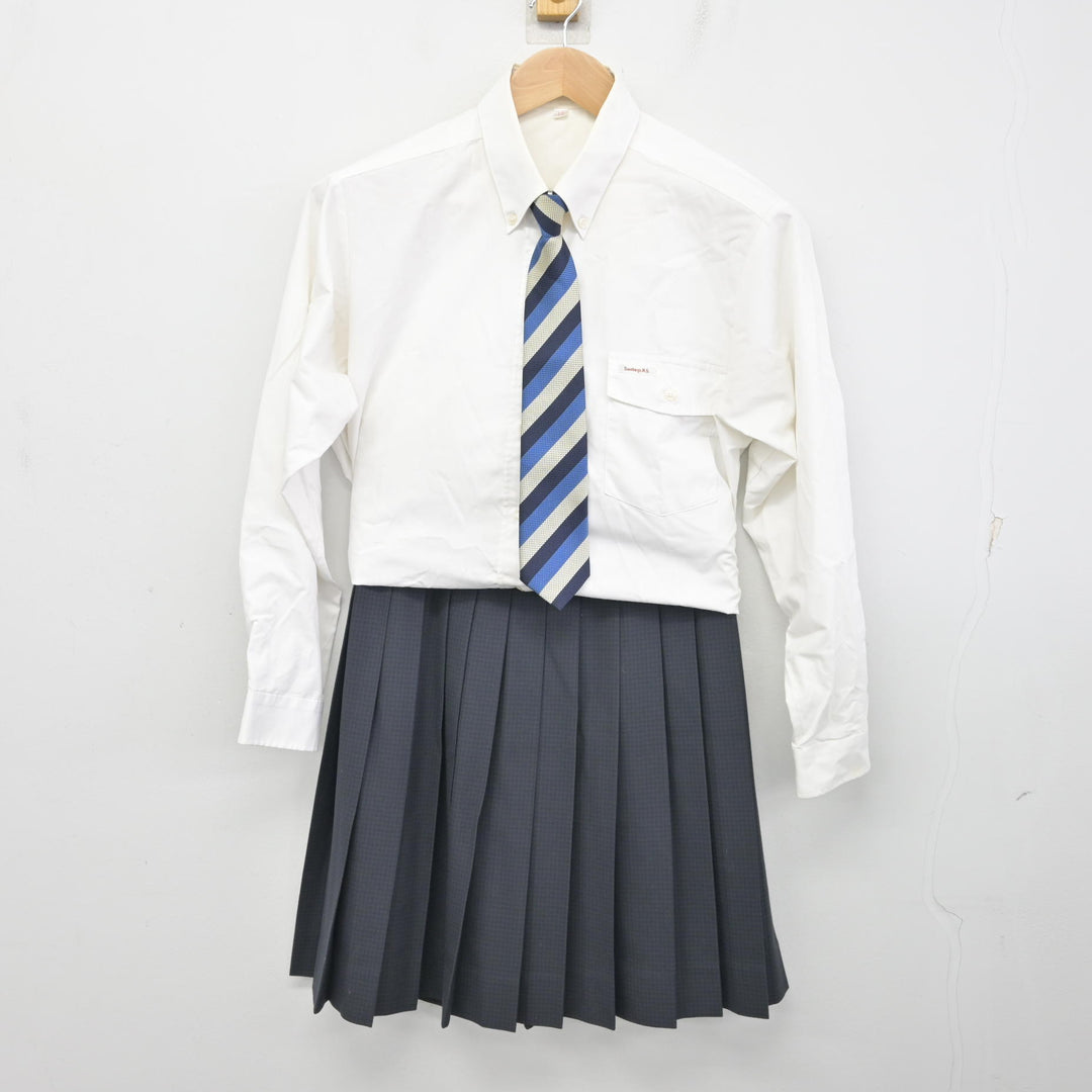 中古】岡山県 西大寺高等学校 女子制服 4点 (ブレザー・シャツ