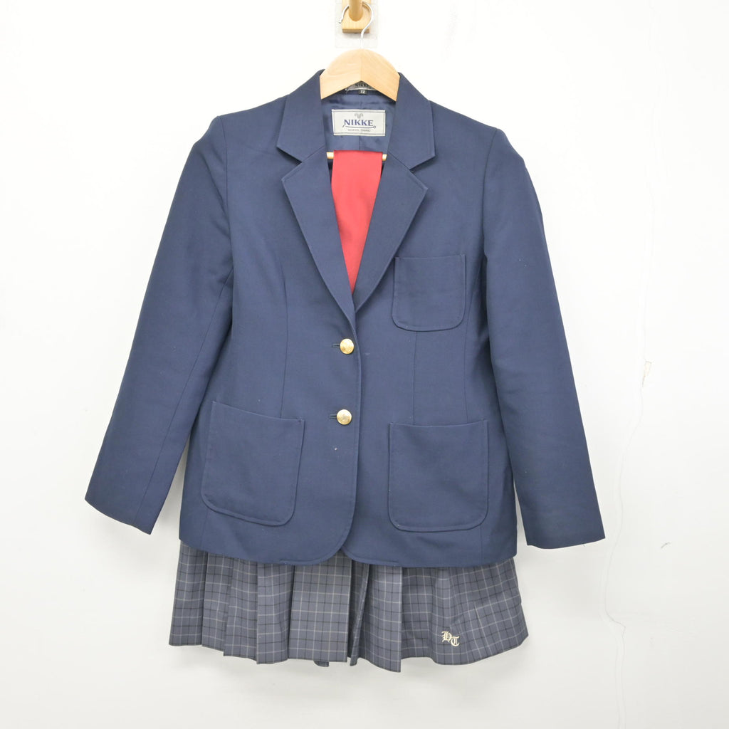 中古】滋賀県 八幡工業高等学校 女子制服 3点 (ブレザー・スカート