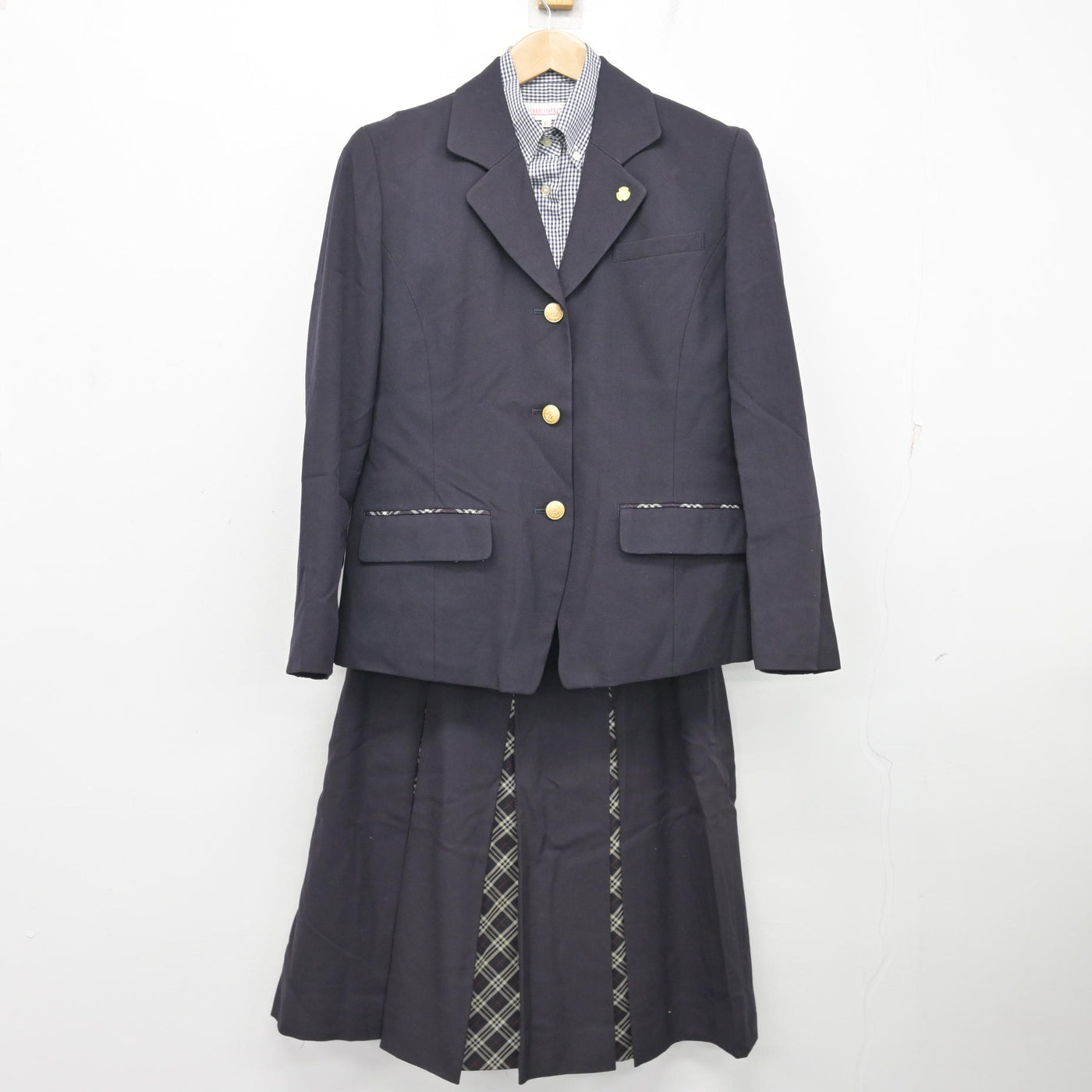 中古】奈良県 奈良育英中学校・高等学校 女子制服 3点 (ブレザー