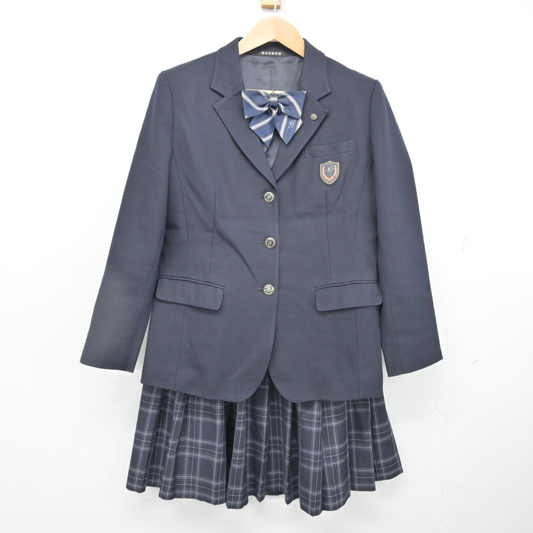 中古】新潟県 新潟青陵高等学校 女子制服 4点 (ブレザー・スカート