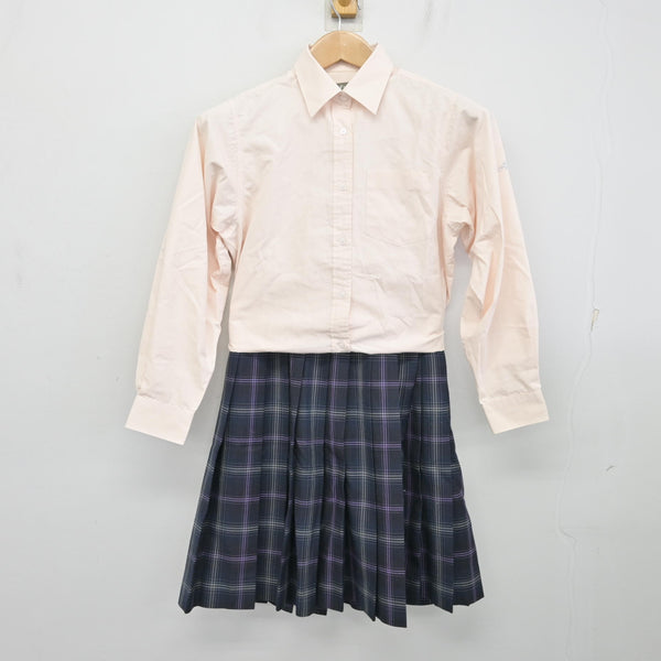 中古】 飛鳥未来高等学校 女子制服 2点 (シャツ・スカート) sf130409