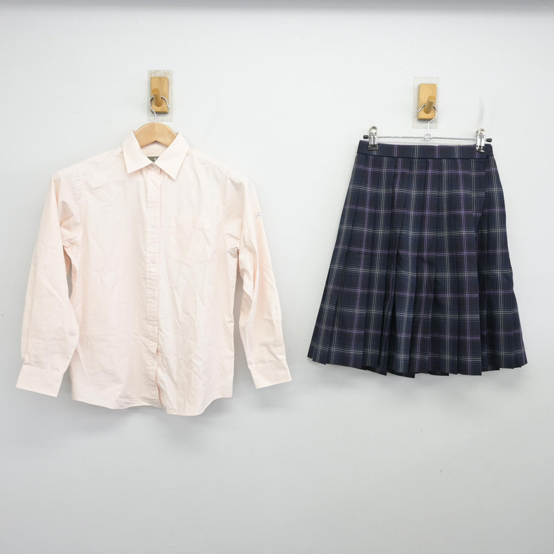中古】 飛鳥未来高等学校 女子制服 2点 (シャツ・スカート) sf130409