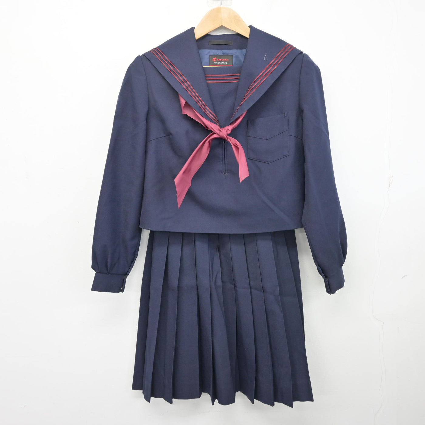 中古】福岡県 福島中学校/旧制服 女子制服 3点 (セーラー服・スカート