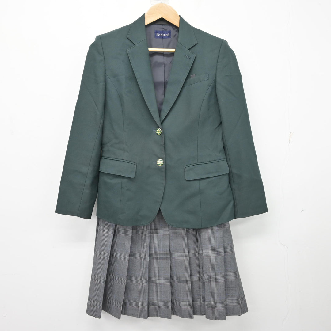 中古】秋田県 御所野学院中学校 女子制服 2点 (ブレザー・スカート