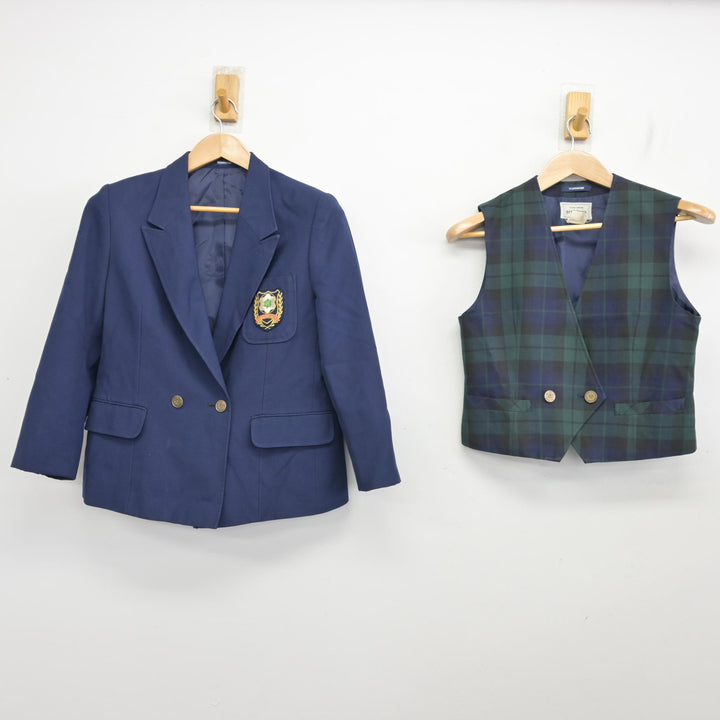 中古】神奈川県 中川西中学校 女子制服 3点 (ブレザー・ベスト 