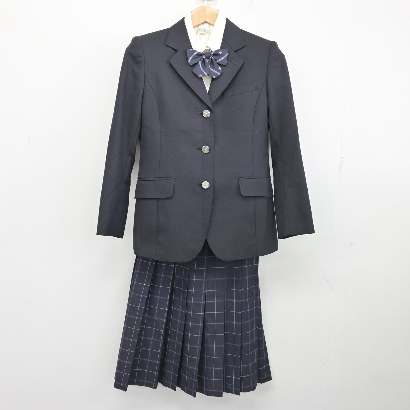 中古】千葉県 生浜高等学校 女子制服 4点 (ブレザー・シャツ・スカート 