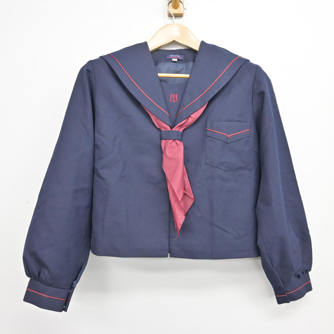 中古】鹿児島県 川内北中学校 女子制服 3点 (セーラー服・ジャンパー