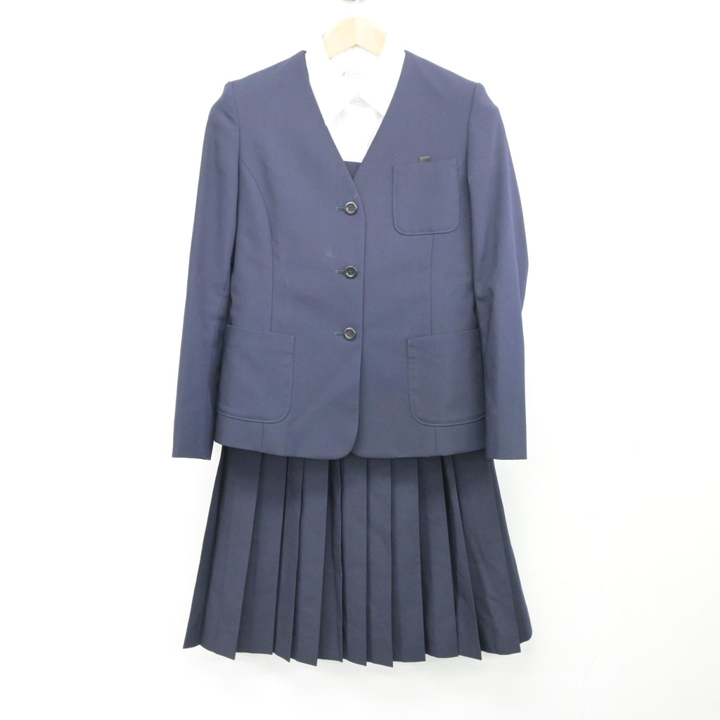 中古】北海道 札幌市立中央中学校 女子制服 4点 (ブレザー・ベスト