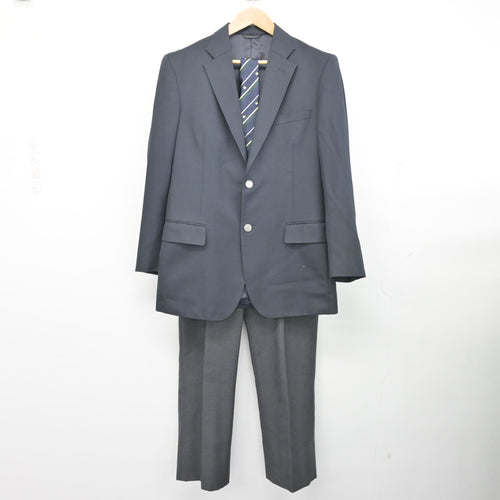 中古】秋田県 秋田中央高等学校 男子制服 3点 (ブレザー・ニット 