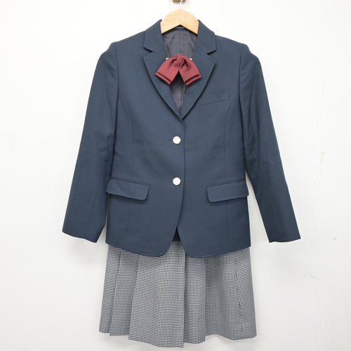 中古】愛知県 神丘中学校 女子制服 3点 (ブレザー・スカート・スカート 
