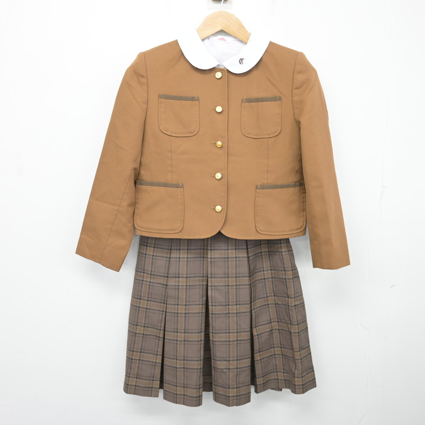 中古】福岡県 筑紫野中学校 女子制服 3点 (ブレザー・シャツ 