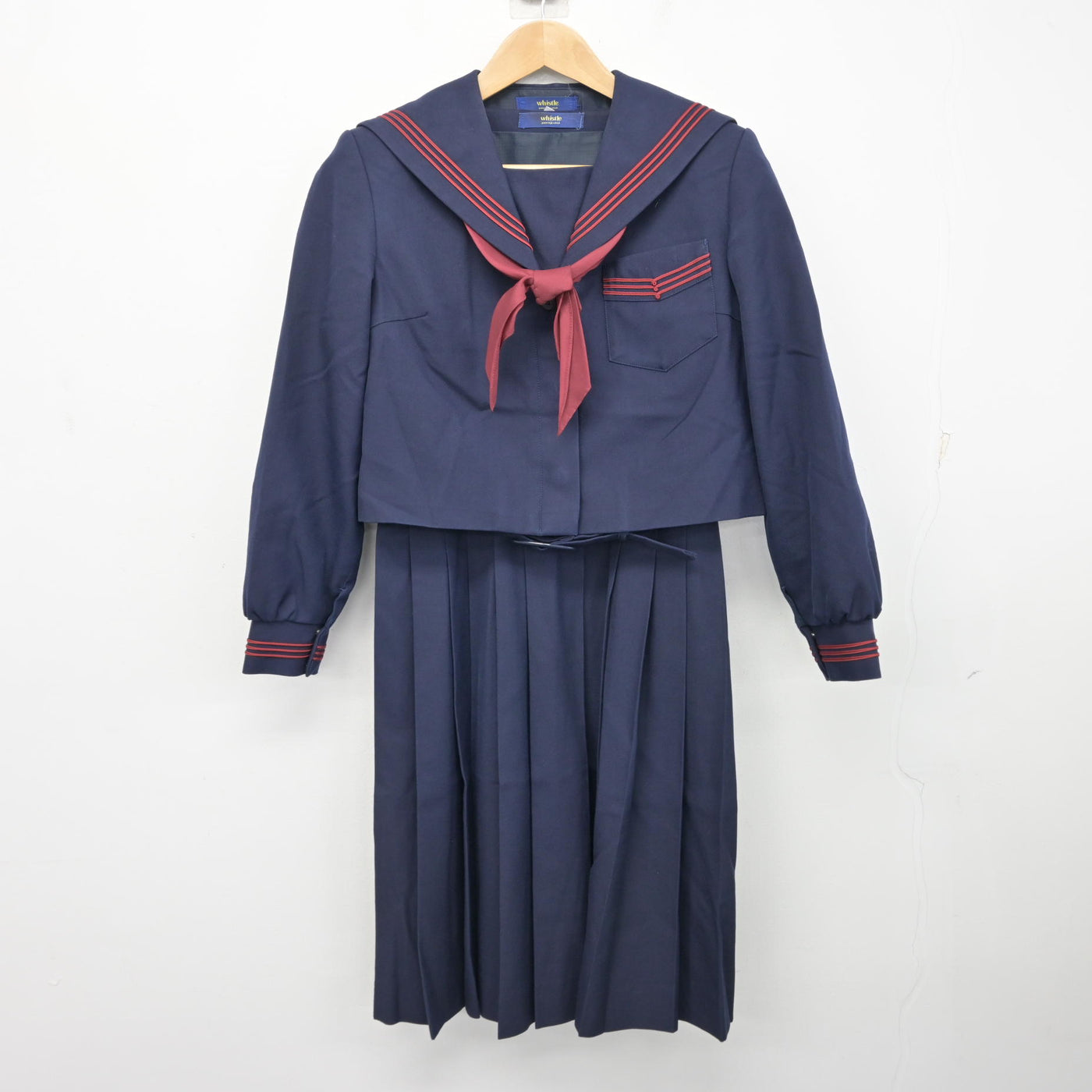 中古】鹿児島県 吉野中学校 女子制服 3点 (セーラー服・ジャンパー