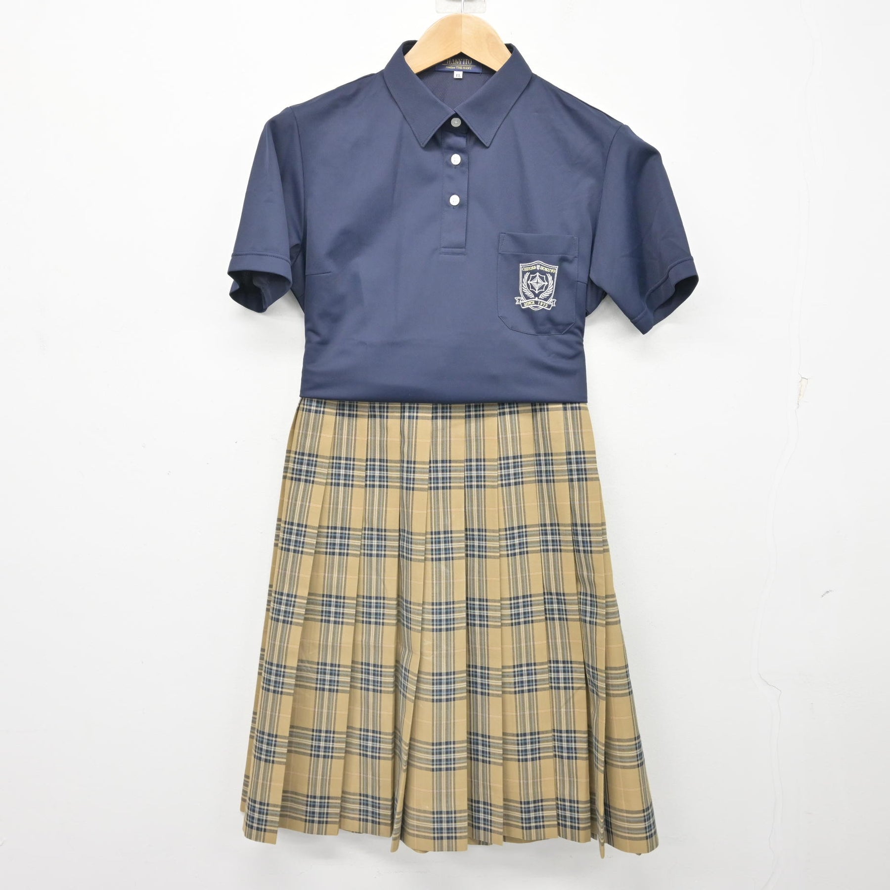 中古】北海道 北海道千歳北陽高等学校 女子制服 2点 (シャツ・スカート 中古】北海道 北海道千歳北陽高等学校 女子制服 2点 (シャツ・スカート