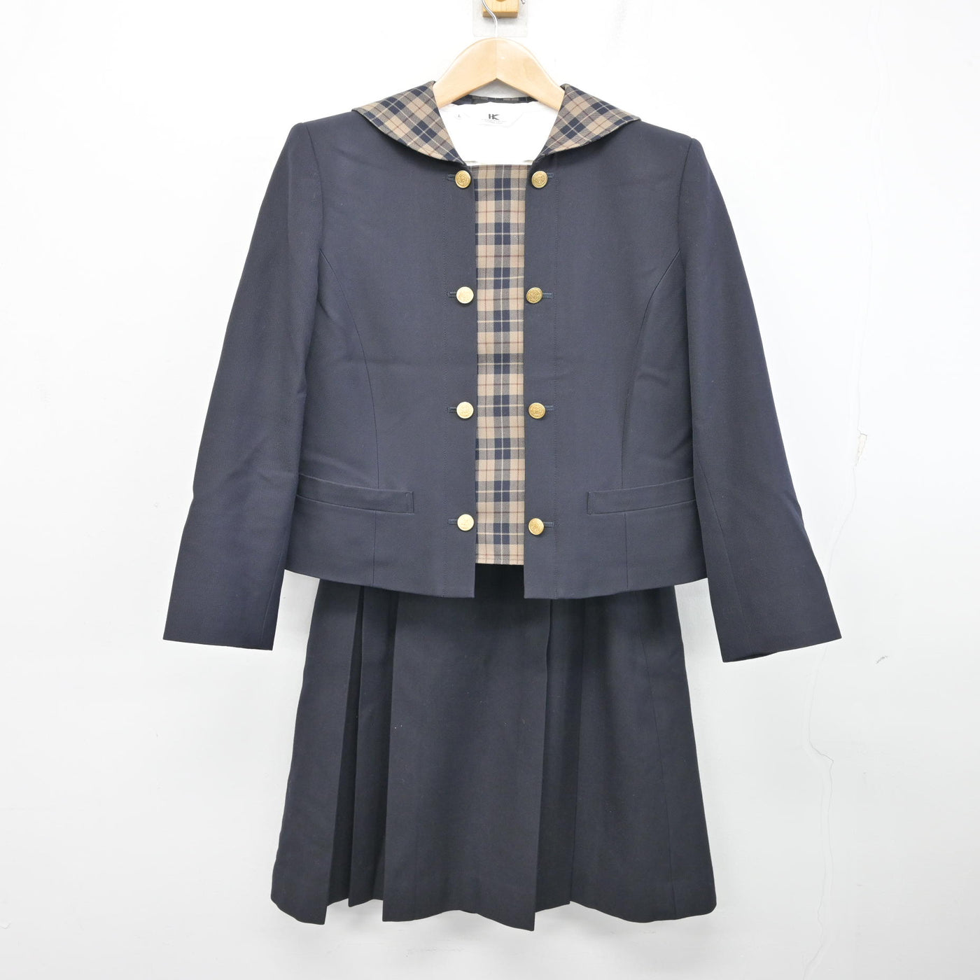中古】岡山県 明誠学院高等学校 女子制服 3点 (ブレザー・シャツ 