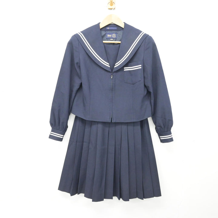 中古】静岡県 吉田中学校 女子制服 2点 (セーラー服・スカート