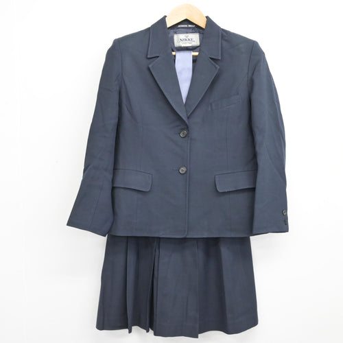 中古】福岡県 北九州市内中学校標準服 女子制服 3点 (ブレザー・シャツ 