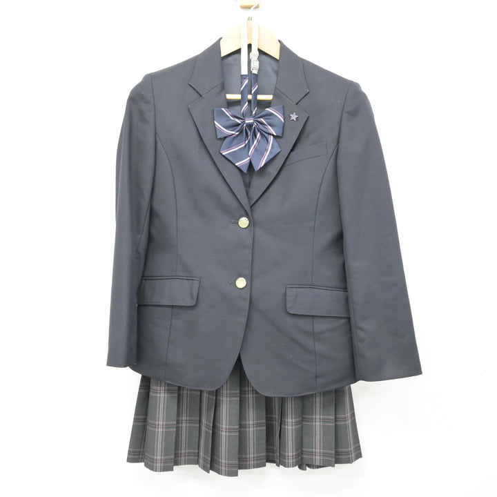 中古】神奈川県 厚木西高等学校 女子制服 5点 (ブレザー・スカート