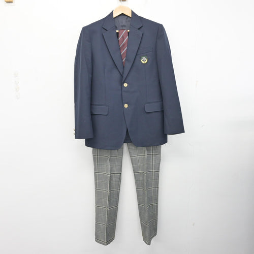中古】広島県 広島工業高等学校 男子制服 2点 (ニット・ズボン