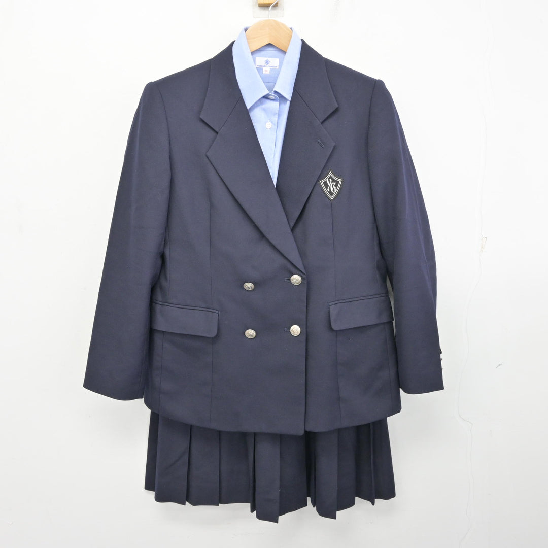 中古】神奈川県 横浜女学院中学校 女子制服 3点 (ブレザー・シャツ