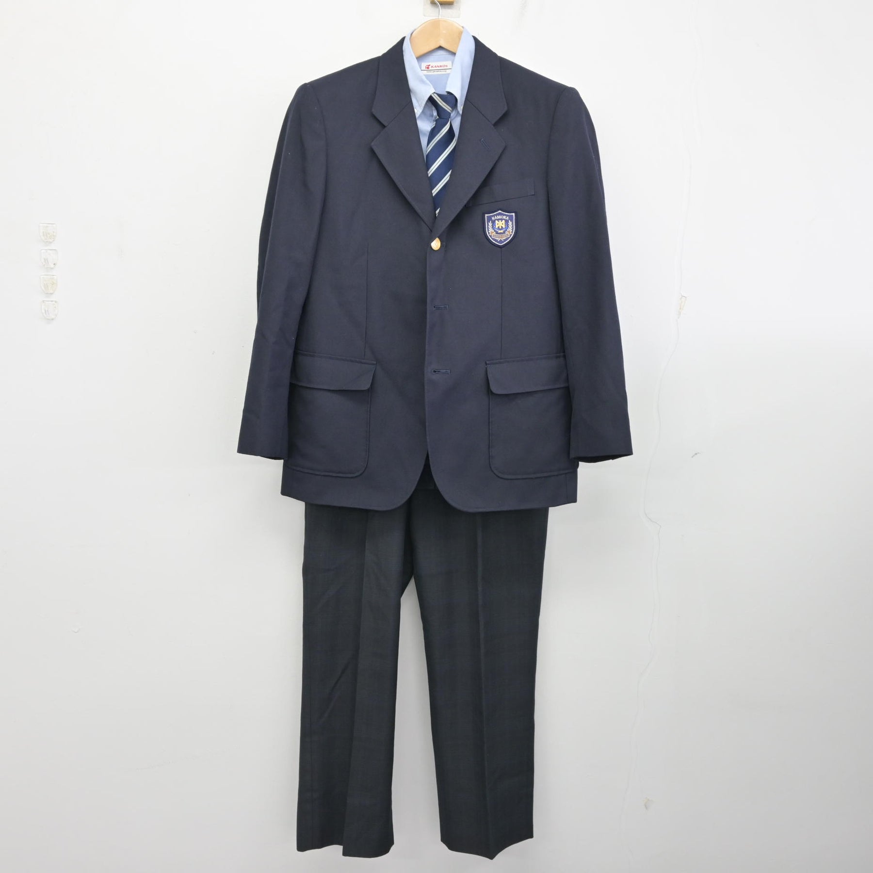 中古】青森県 浪岡中学校 男子制服 5点 (ブレザー・シャツ・ズボン
