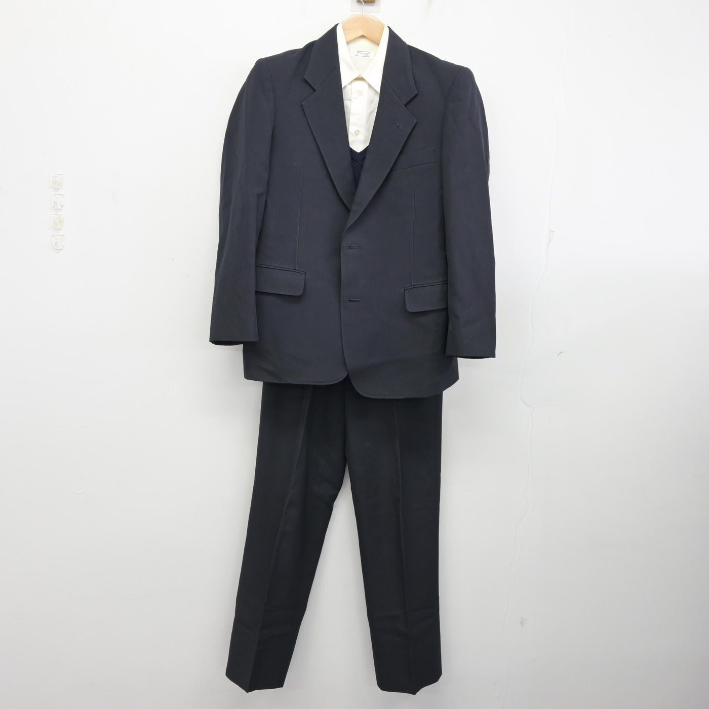 中古】奈良県 西大和学園高等学校 男子制服 4点 (ブレザー・ニット 