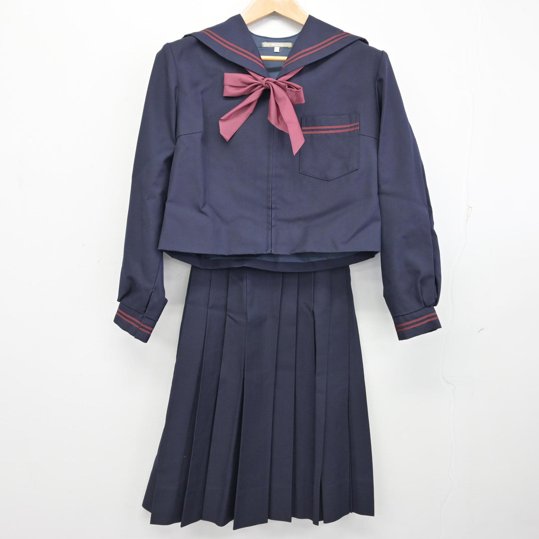 中古】大阪府 大阪教育大学附属池田中学校 女子制服 3点 (セーラー服