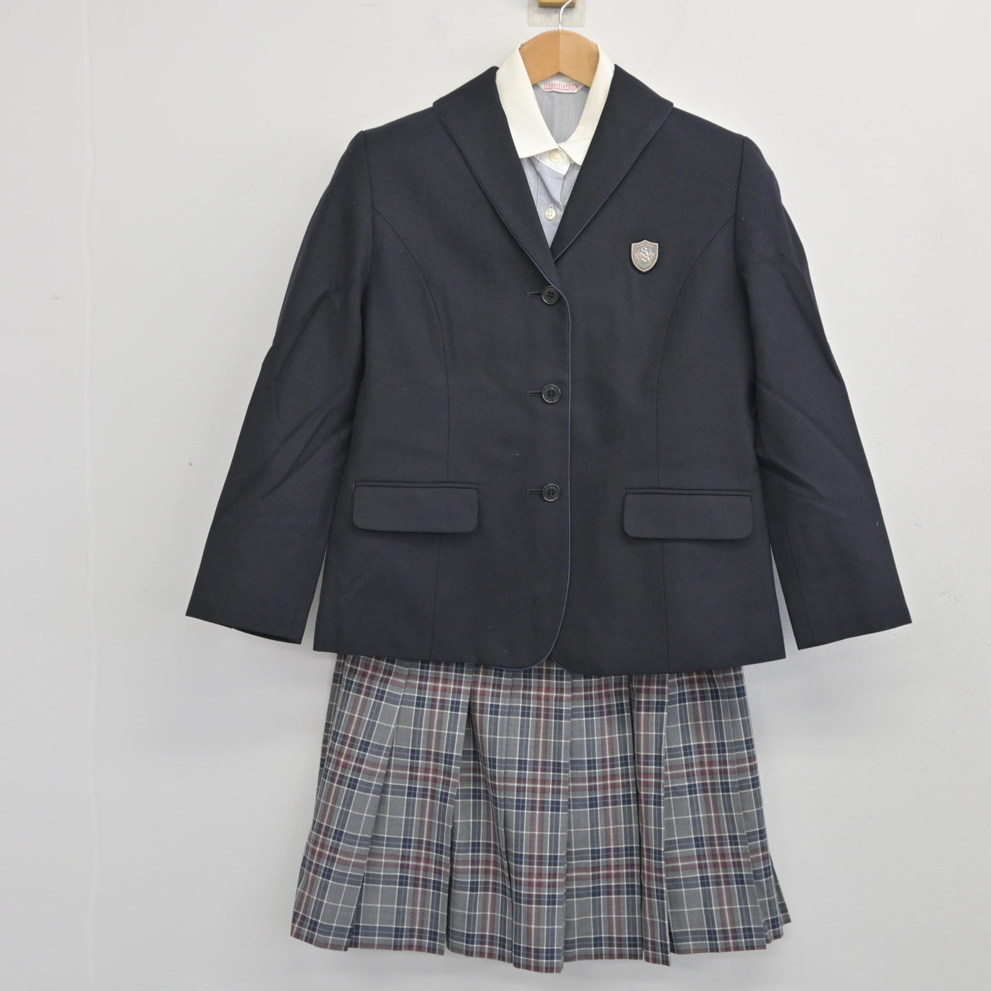 中古】奈良県 西和清陵高等学校 女子制服 3点 (ブレザー・シャツ 