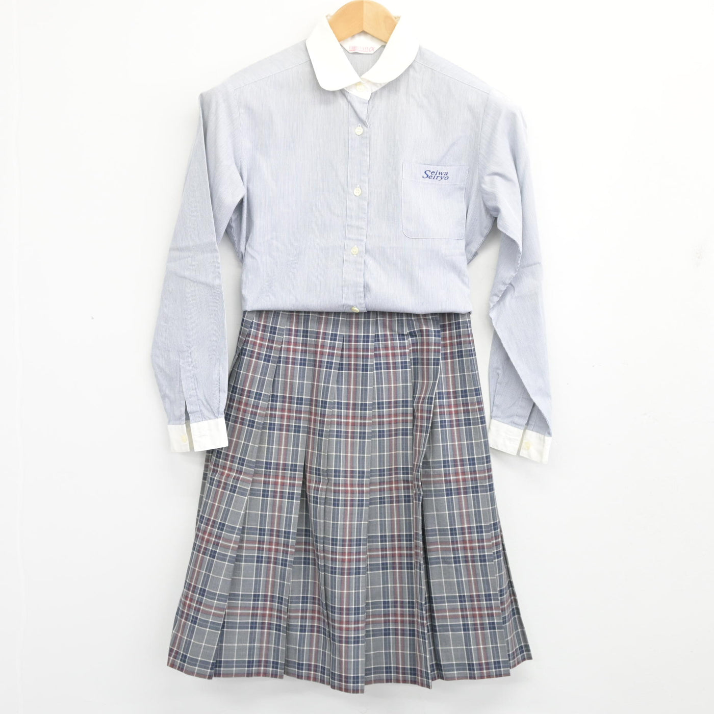 中古】奈良県 西和清陵高等学校 女子制服 3点 (ブレザー・シャツ 