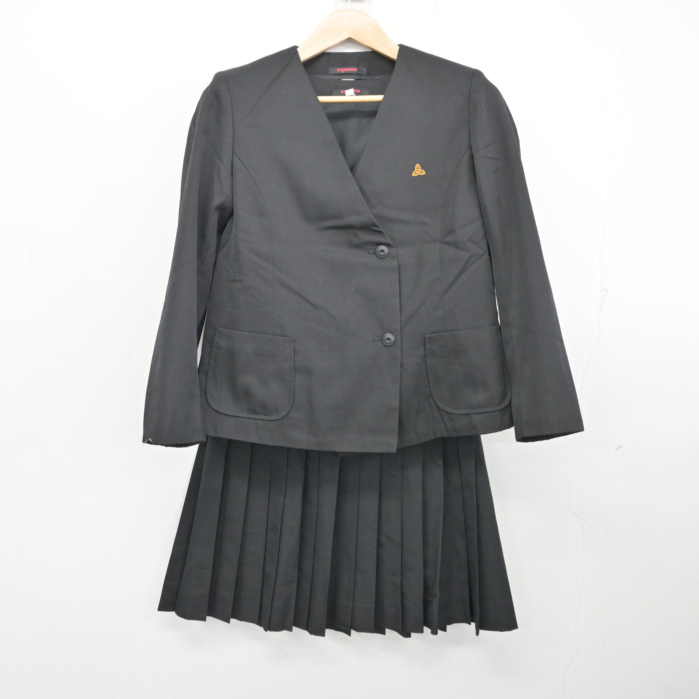 中古】高知県 介良中学校 女子制服 3点 (ブレザー・ベスト・スカート 