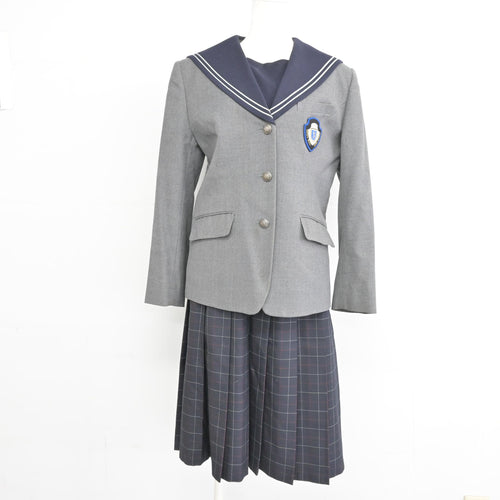 中古】香川県 高松中央高等学校 女子制服 4点 (ブレザー・ニット