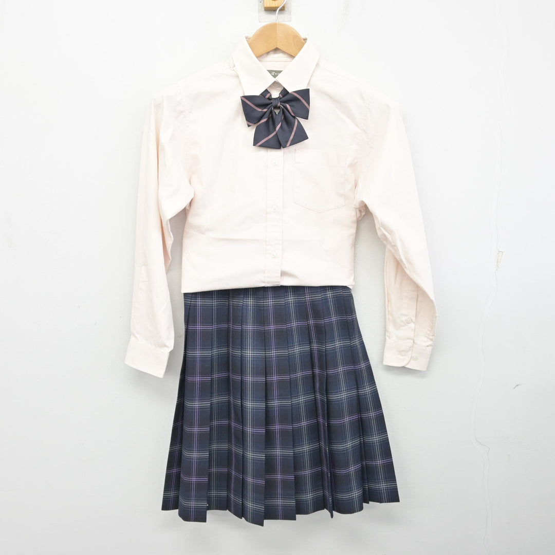 中古】 飛鳥未来きずな高等学校 女子制服 5点 (ブレザー・シャツ