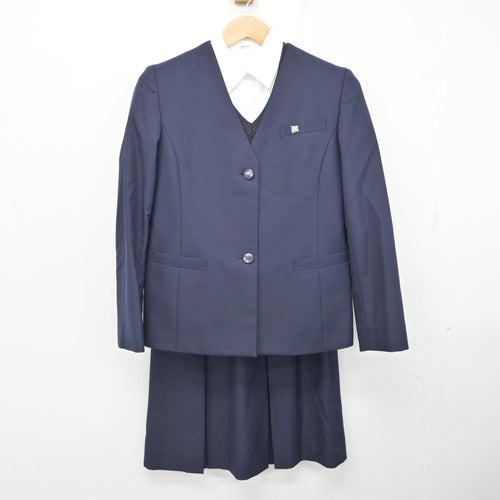 中古】 飛鳥未来きずな高等学校 女子制服 5点 (ブレザー・シャツ