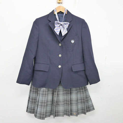 中古】京都府 大谷中学・高等学校 女子制服 3点 (ブレザー・ニット