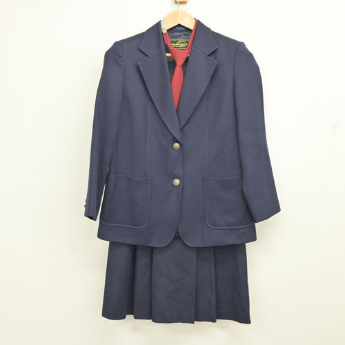 中古】千葉県 市川市立第七中学校 女子制服 5点 (ブレザー・ベスト