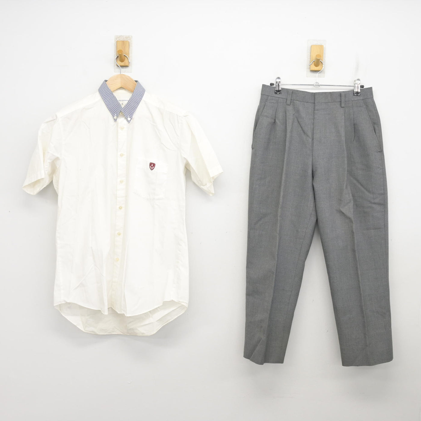 中古】愛知県 名城大学附属高等学校 男子制服 2点 (シャツ・ズボン 