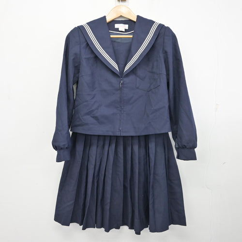 中古】愛知県 鬼崎中学校 女子制服 2点 (セーラー服・スカート