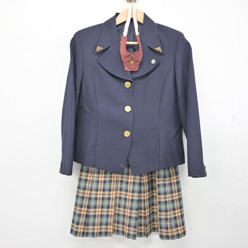 中古】鹿児島県 神村学園高等部 女子制服 4点 (ブレザー・シャツ