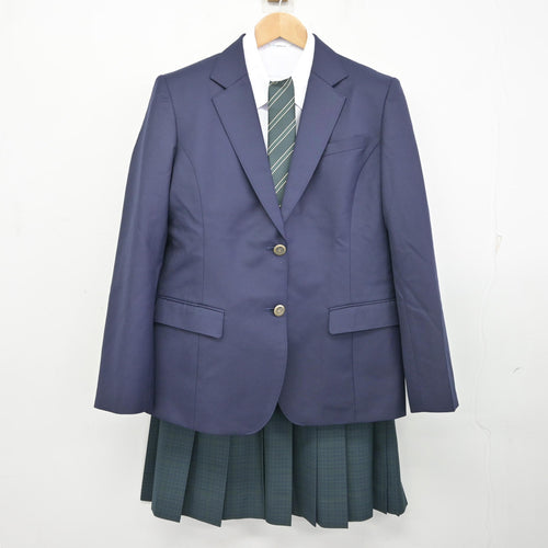 中古】北海道 平岡中央中学校 女子制服 4点 (ブレザー・ベスト