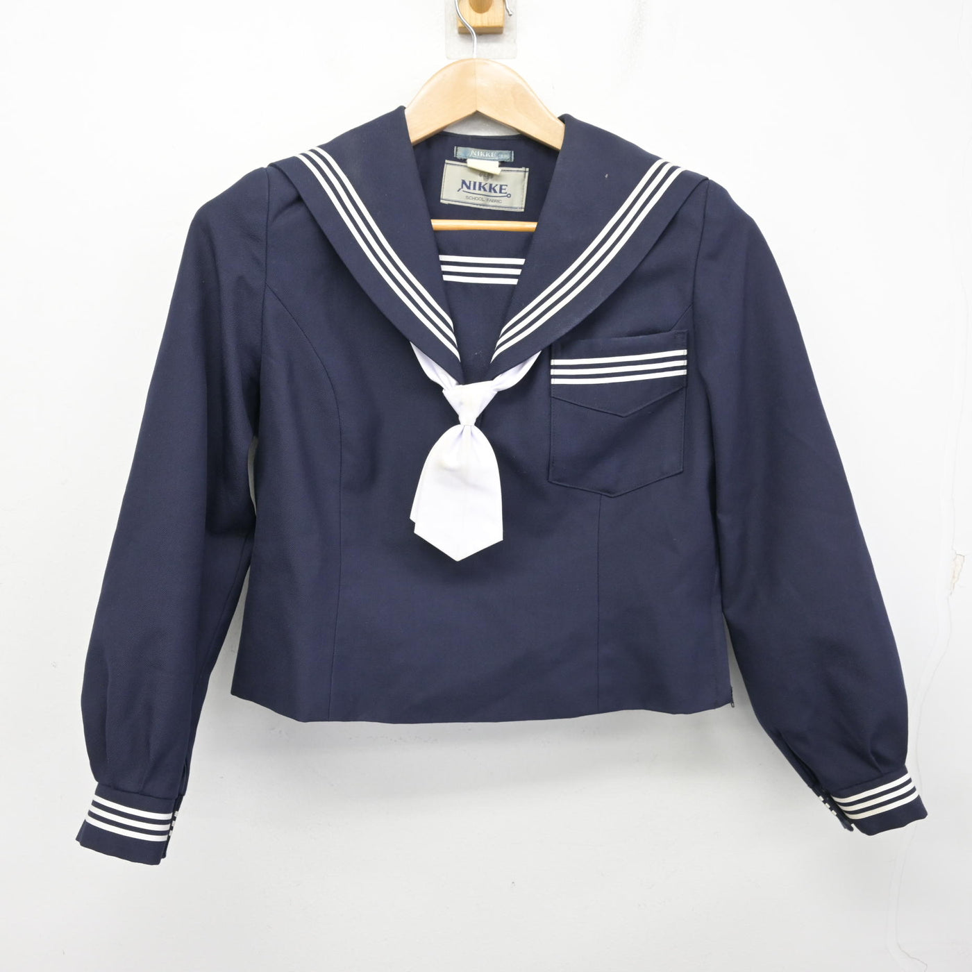 中古】奈良県 広陵中学校 女子制服 3点 (セーラー服・スカート 