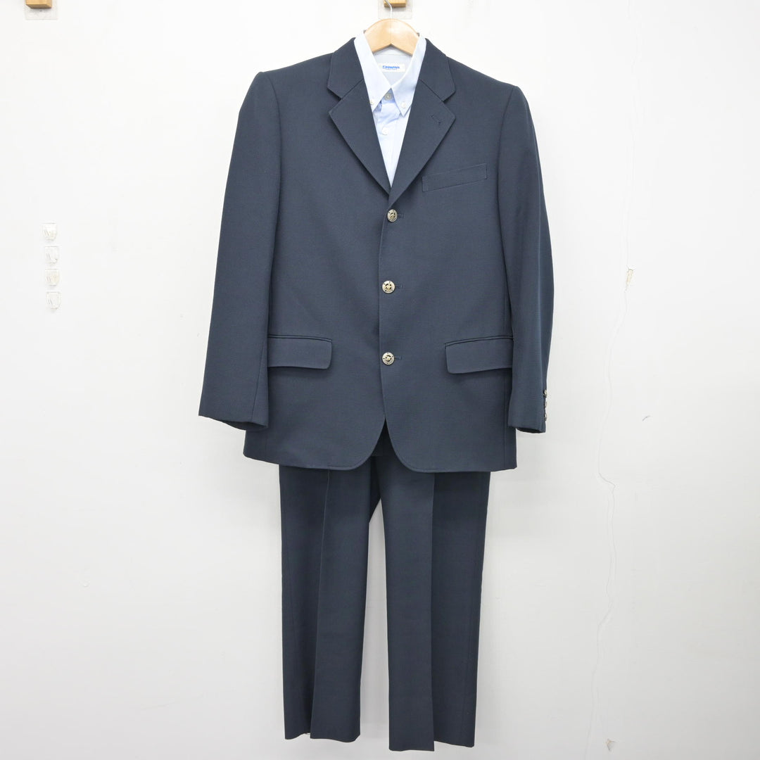 中古】静岡県 磐田北高等学校 男子制服 3点 (ブレザー・シャツ・ズボン