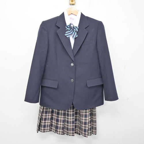 中古】大阪府 旭東中学校 男子制服 5点 (ブレザー・ニットベスト