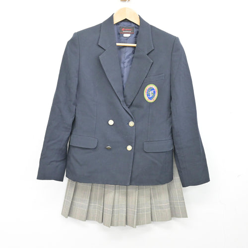 中古】群馬県 前橋育英高等学校 女子制服 3点 (ブレザー・スカート