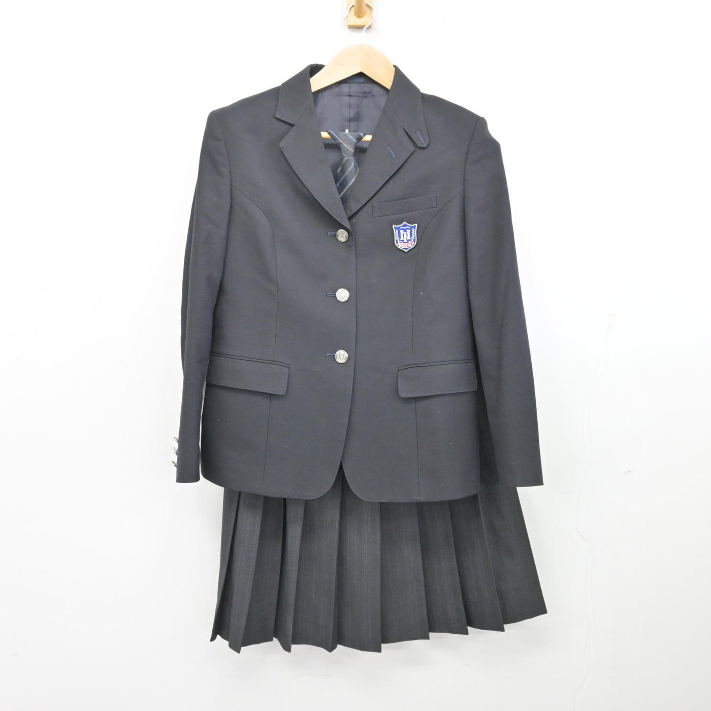 中古】兵庫県 西宮今津高等学校 女子制服 3点 (ブレザー・スカート 