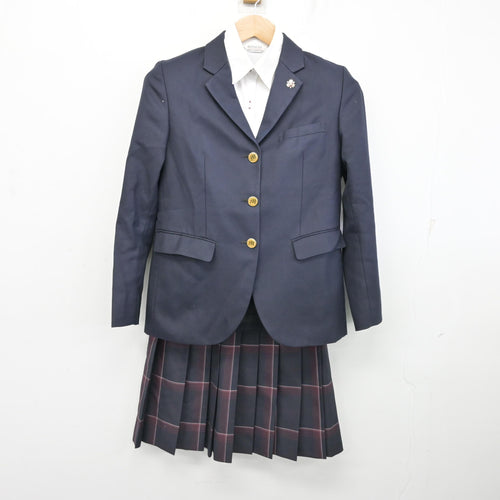 中古】秋田県 雄物川高等学校 女子制服 3点 (ブレザー・ニット