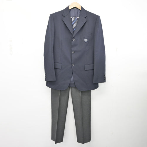 中古】兵庫県 東播工業高等学校 男子制服 5点 (ブレザー・ニットベスト